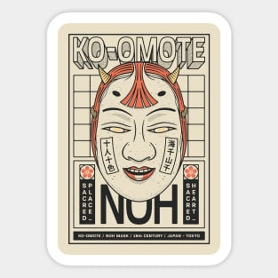 Noh Mask Sticker